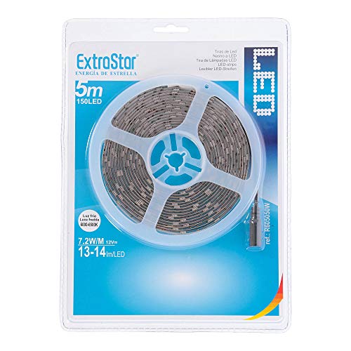 Cinta con 150 LED, luz fría, 5 metros de longitud