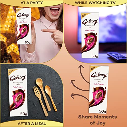 Image of Galaxy Milk Chocolate With Cookie Crumble, 50Gram, Brown