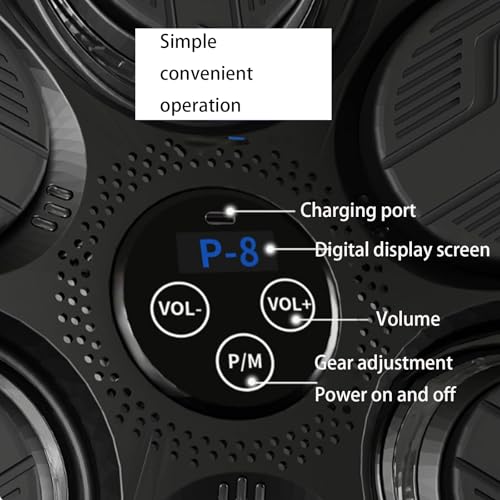 Machine de boxe musicale avec point de frappe LED réglable