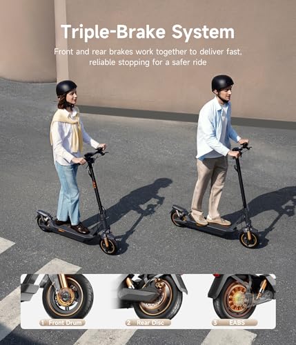 Image of NAVEE GT3 /ST3 /GT5 Series Electric Scooter, 20 /25 MPH Top Speed, 30-55.9 Miles Max Range, 1000-1638W Motor with Dual Suspension, 10 inch Tires, Foldable for Adults Teens