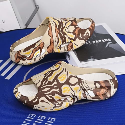 Men's EVA anti slip spa massage slippers, lightweight beach sandals, quick drying and comfortable shower shoes4