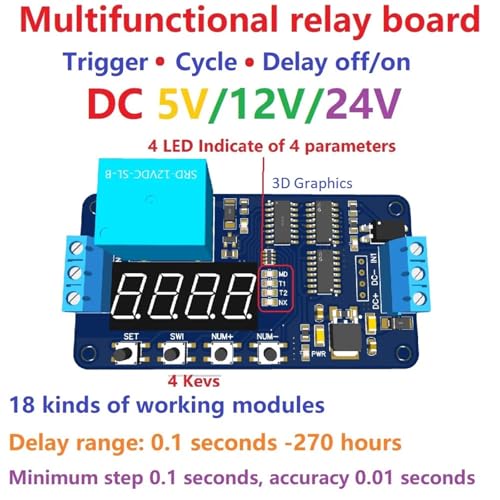 Relais temporisateur DC 5-24V programmateur domotique aquarium