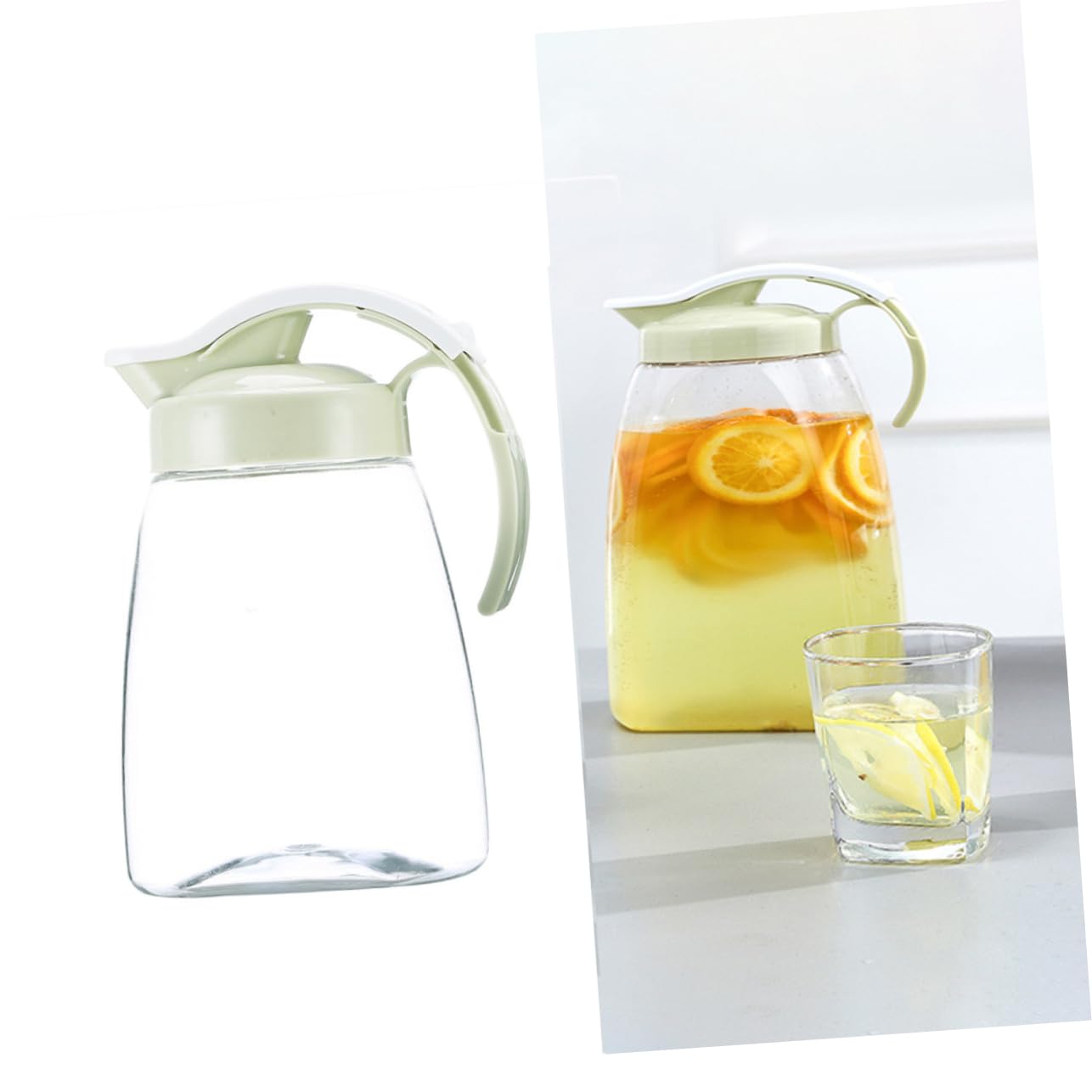 Bollitore per Fredda in Plastico Verde, Capacità 2.15l | 2.15l, per Succhi e Tè Freddo, Uso in Feste e Piscine, Resistenza Caldo-freddo