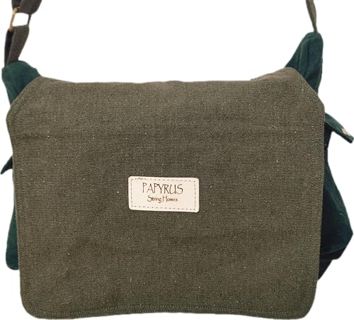 Image of ROUGH CANVAS COTTON MESSENGER BAG /BRASS ZIPPER CLOSURE /HANDMADE /ANTIQUE /VINTAGE /ECO LOVELY /UNISEX /SUSTAINABLE /HIGHLY DURABLE /WASHABLE /NATURAL