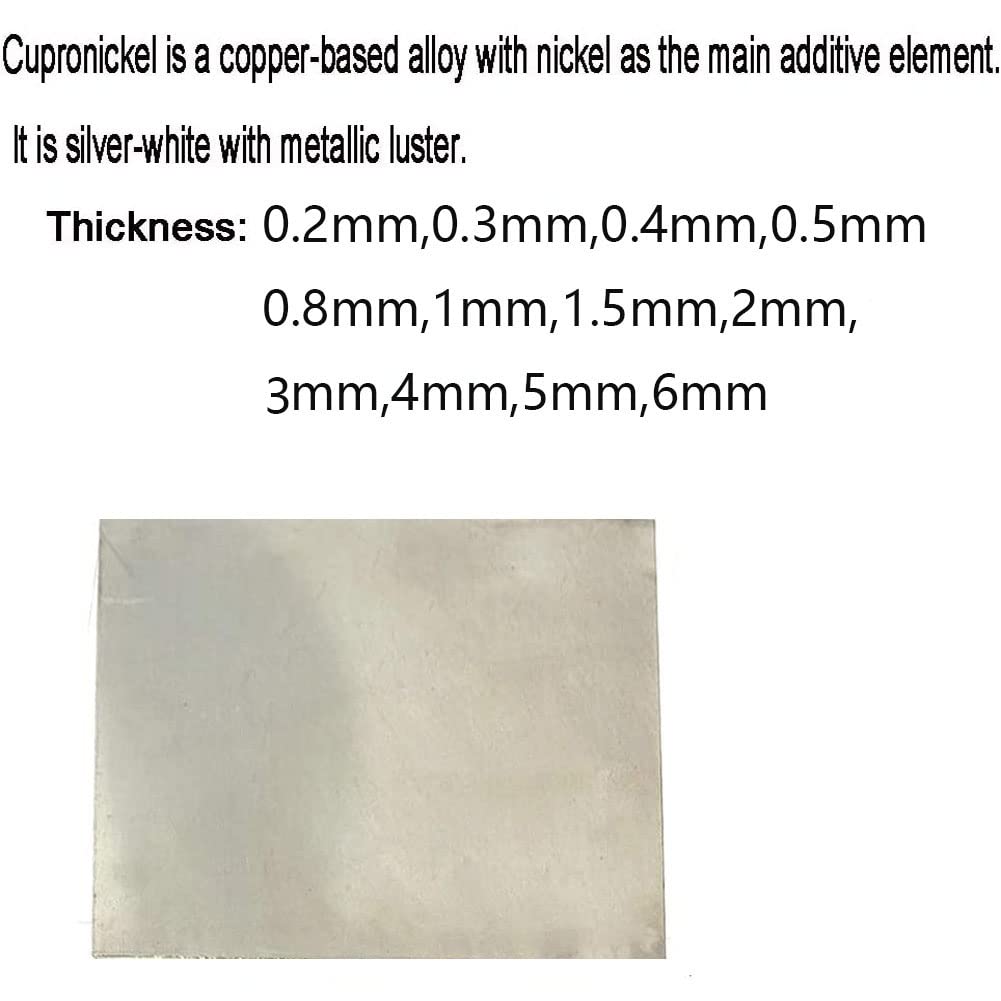 Wei?e Nickel-Kupferplatte, für handgefertigte Materialien oder industrielle Formen, elektrische Ger?te, 6 mm x 100 mm x 200 mm, 1 Stück