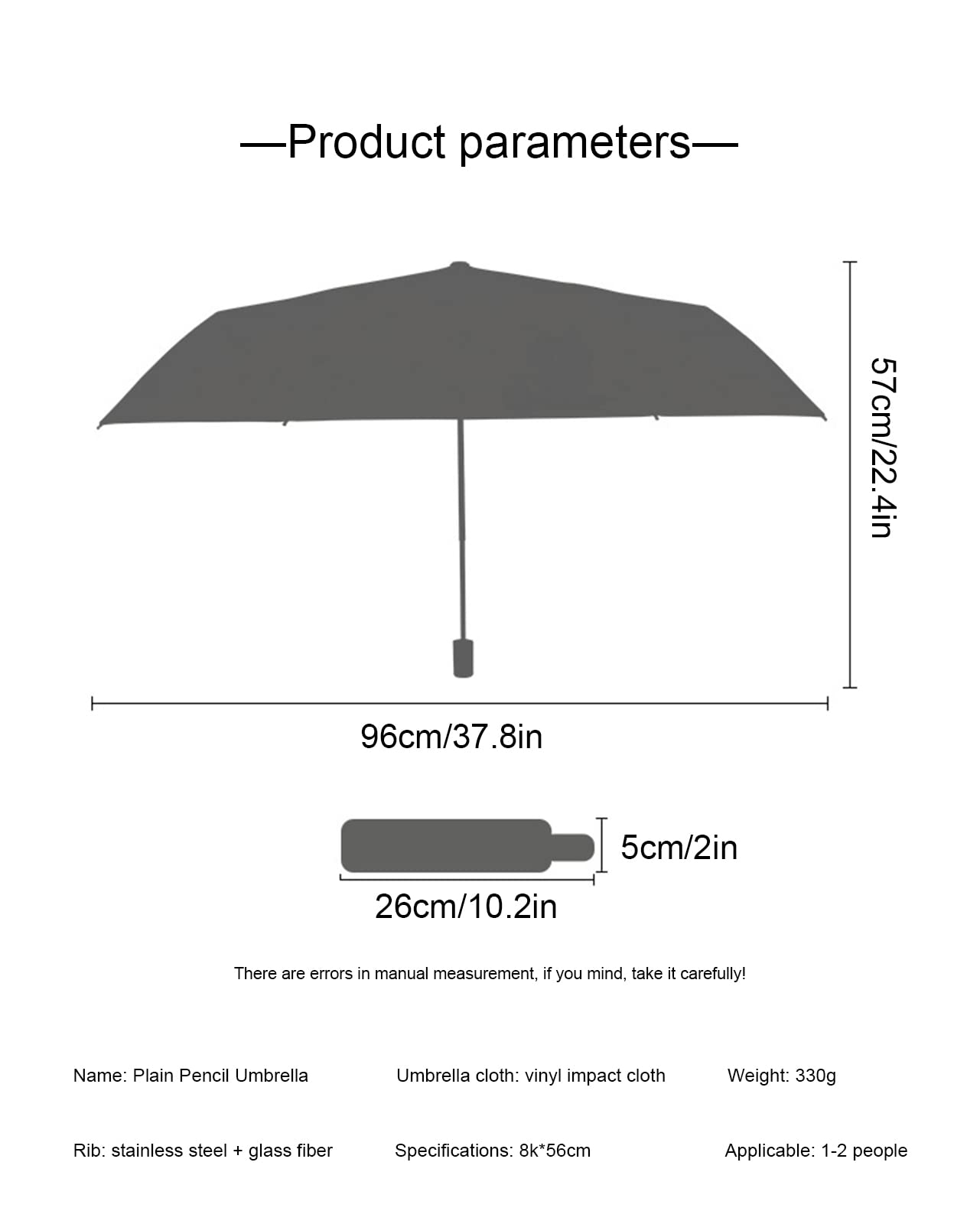 Paraguas a Prueba de Viento, Paraguas Plegable de Viaje, sombrillas compactas y portátiles livianas con 95% de protección UV para Hombres y Mujeres Paraguas