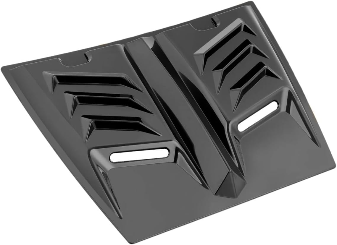 Glossy Black Car Hood Vent Air Cover Hood Scoop Vent Bonnet Cover Decorative Air Intake Covers With Self Adhesive Design Compatible For Car