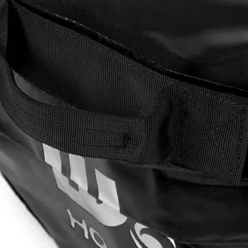 Howzit Sac de Voyage Étanche 90L – Grand Duffel Bag Expédition Polyester 500D – Convertible Sac à Dos ou Main – Coutures Soudées & Zip Étanche – Noir – Idéal Voyage, Kayak, Camping et Plongée