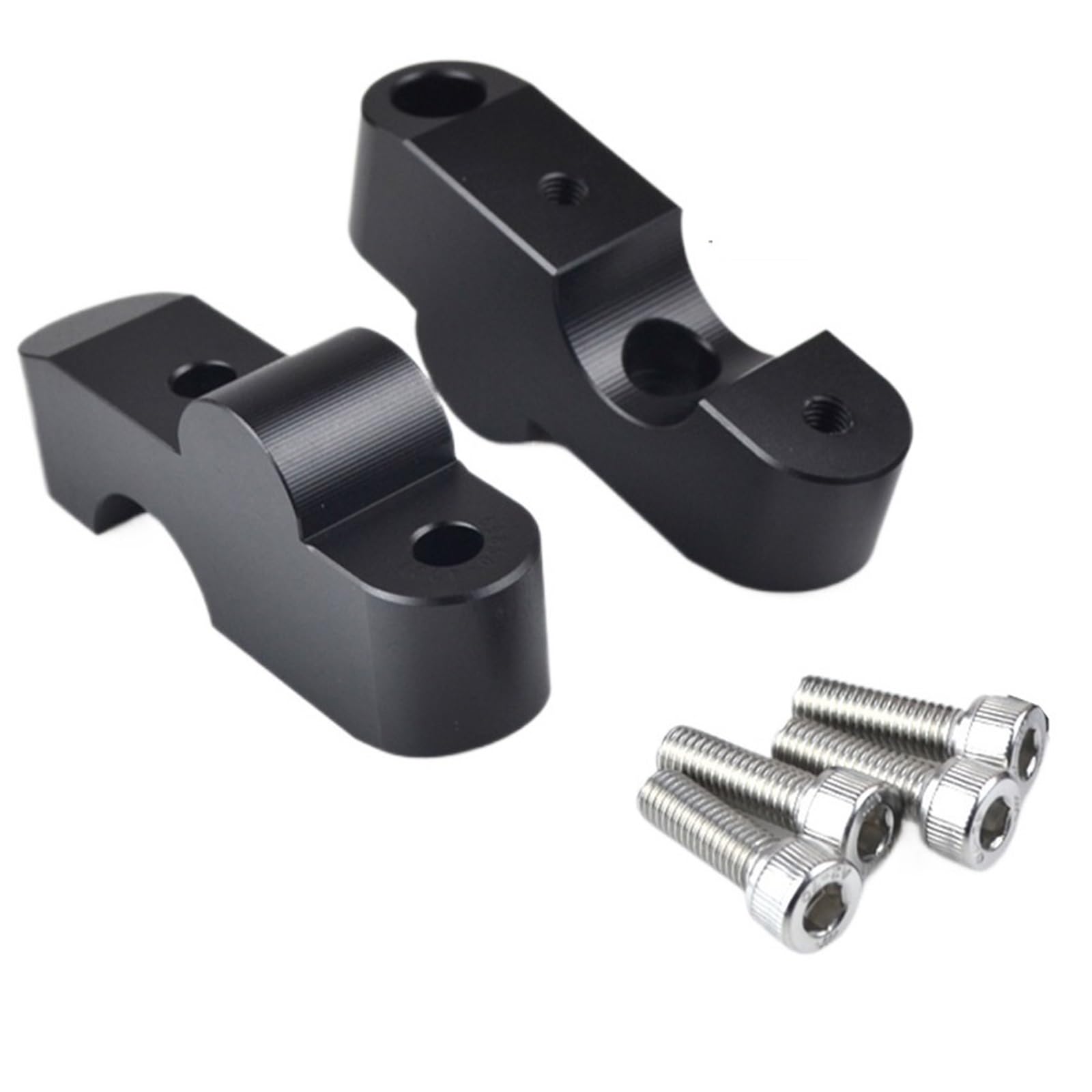 NADCFN Motorcycle Handlebar Riser Clamp Mount Heighting Back Move Adapter Parts Fit For Benda BD300 BD 300 Handlebar Riser(A(Balck))