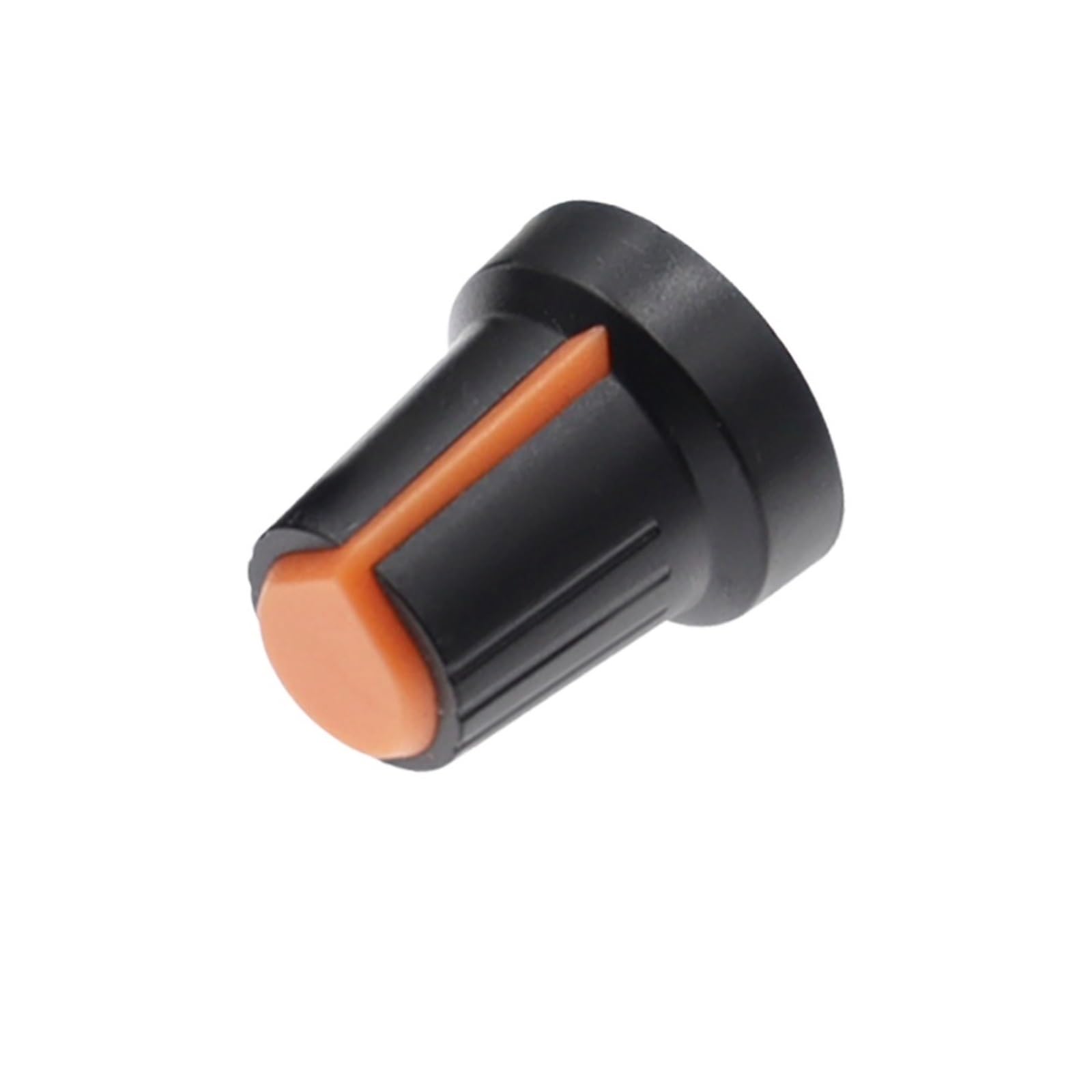 AUOQKQUT 25PCS ORANGE WH148 Potentiometer Knob Cap(copper core) 15X17mm 6mm Shaft Hole AG2