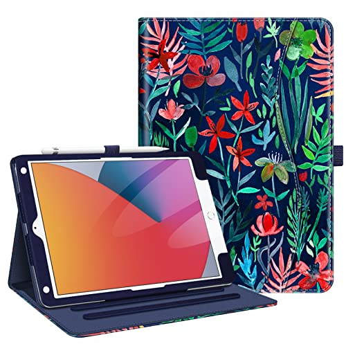 Fintie Case for iPad 9th / 8th / 7th Generation (2021/2020/2019) 10.2 Inch - [Corner Protection] Multi-Angle Viewing Stand Cover with Pocket & Pencil Holder, Auto Sleep Wake, Jungle Night