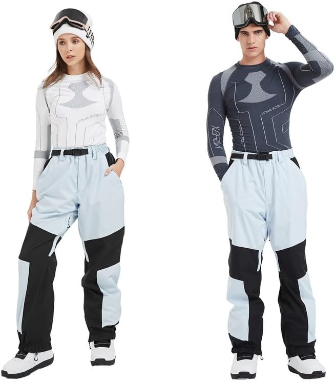 SNOWVERB Womens Mens Mountain Unisex Ski Pants Snowboard Bottoms Warm Snow Trousers High Windproof Waterproof Winter Pants