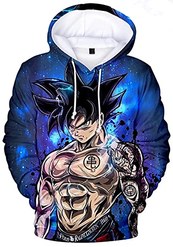 Sweat à capuche 3D pour homme Dragon Ball Z Goku changeant de couleur, Dbz Goku07, XL Cover