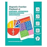 Odetina Magnetic Fraction Puzzle, 22x17.8 cm Demonstration Book with Fraction Squares and Circles, Math Manipulatives for Homeschool Classroom