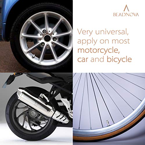 Beadnova Valve Stem Caps Aluminum Chrome Caps For Tires Valve Caps (12Pcs Pack,Silver) #TOP3