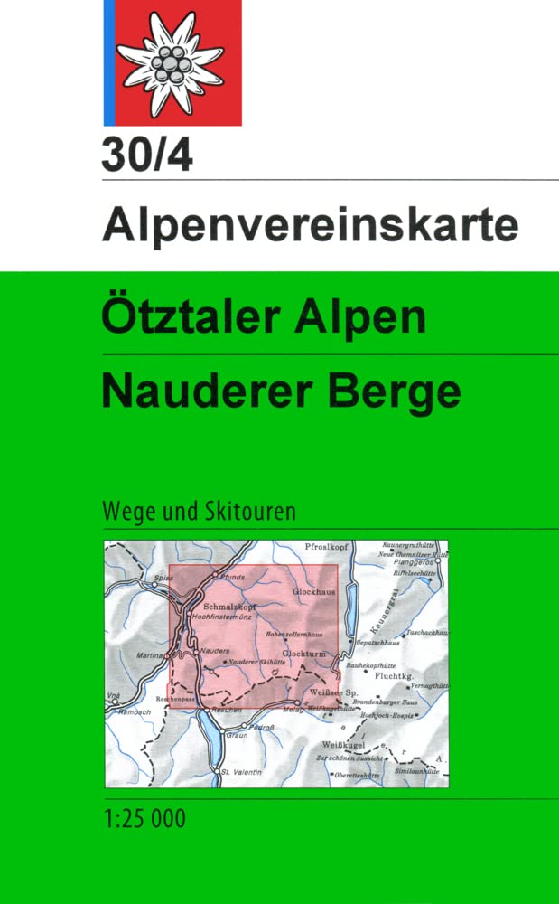 Ötztalerr Alpen Nauderer Berge walk+ski (30/4) (Alpenvereinskarte)