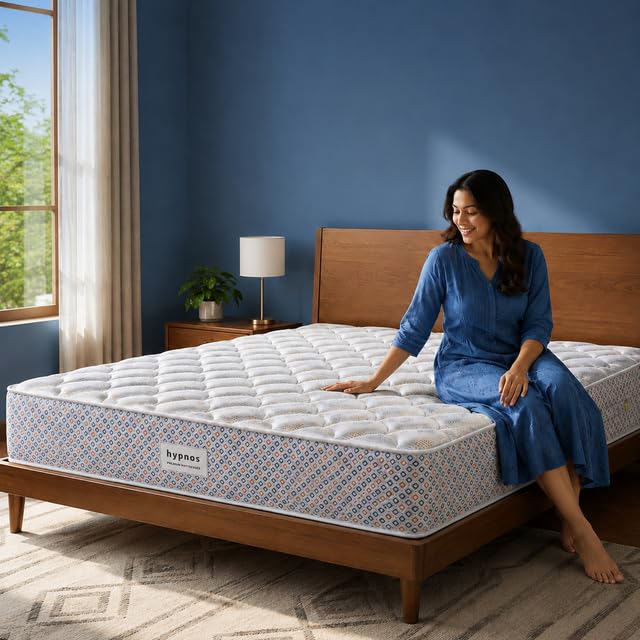 Hypnos Allure Hybrid 8 Inch Gel-Infused Memory Foam Pocket Spring Mattress | Single Size (72X30 Inchs) | Medium Firm Orthopedic Back Support | Zero Disturbance™ | 10-Year Warranty