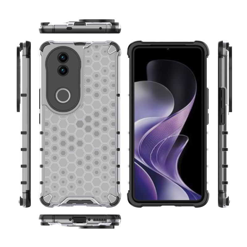 Image of Plastic Bumper Back Case Cover for Vivo V50 / V50e / Vivo T4R (5G) (Transparent)