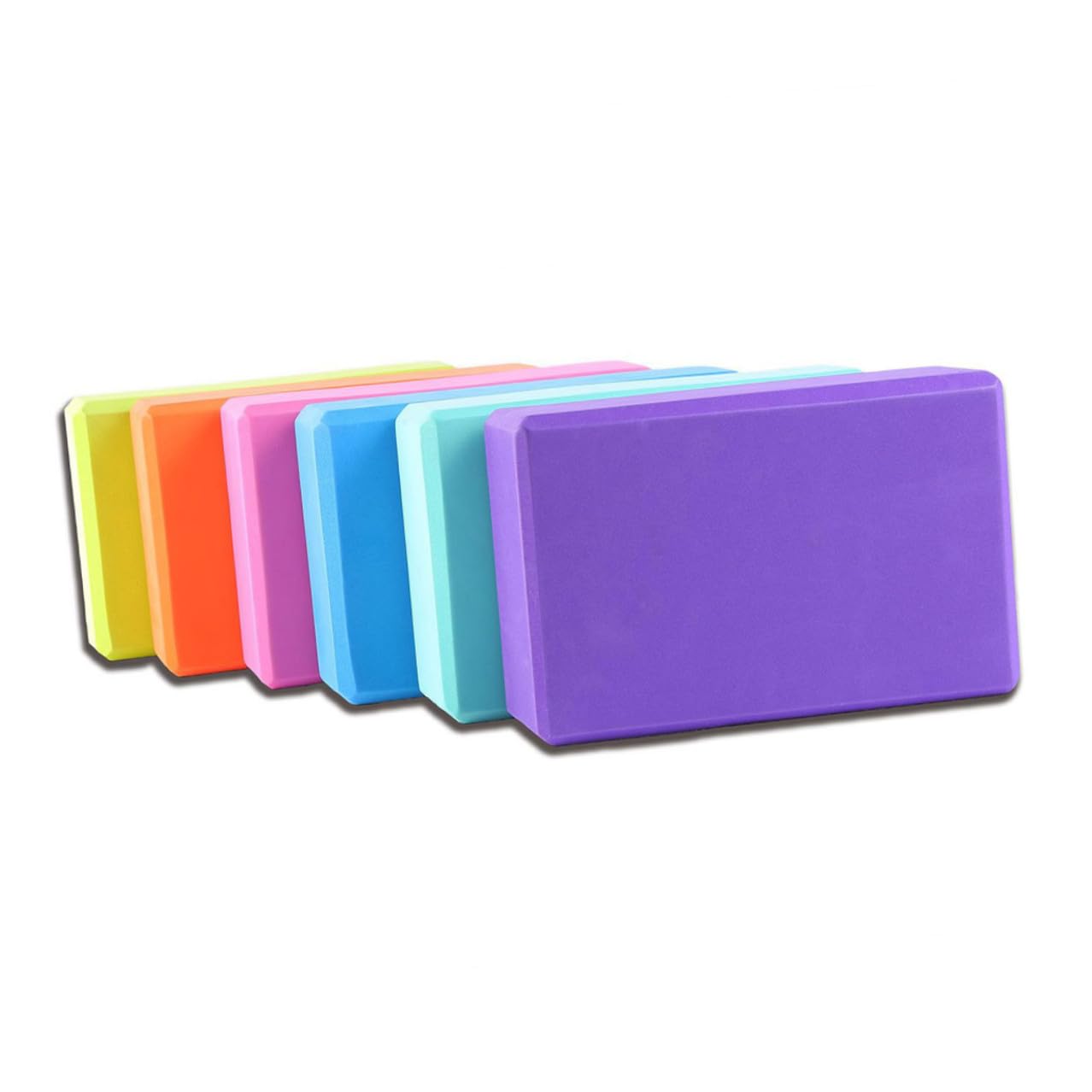 6 Bloques De Yoga De Espuma Gruesa Elástica Y De Alta Densidad Para Entrenamiento Y Equilibrio Accesorios De Yoga Para Mujer Color Aleatorio