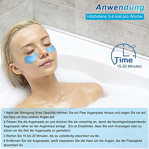 Augenpads Eye Mask Hyaluronsäure Collagen - Eye Pads gegen Augenringe Tränensäcke Falten Dunkle Kreise & Puffiness, Eye… – Bild 7