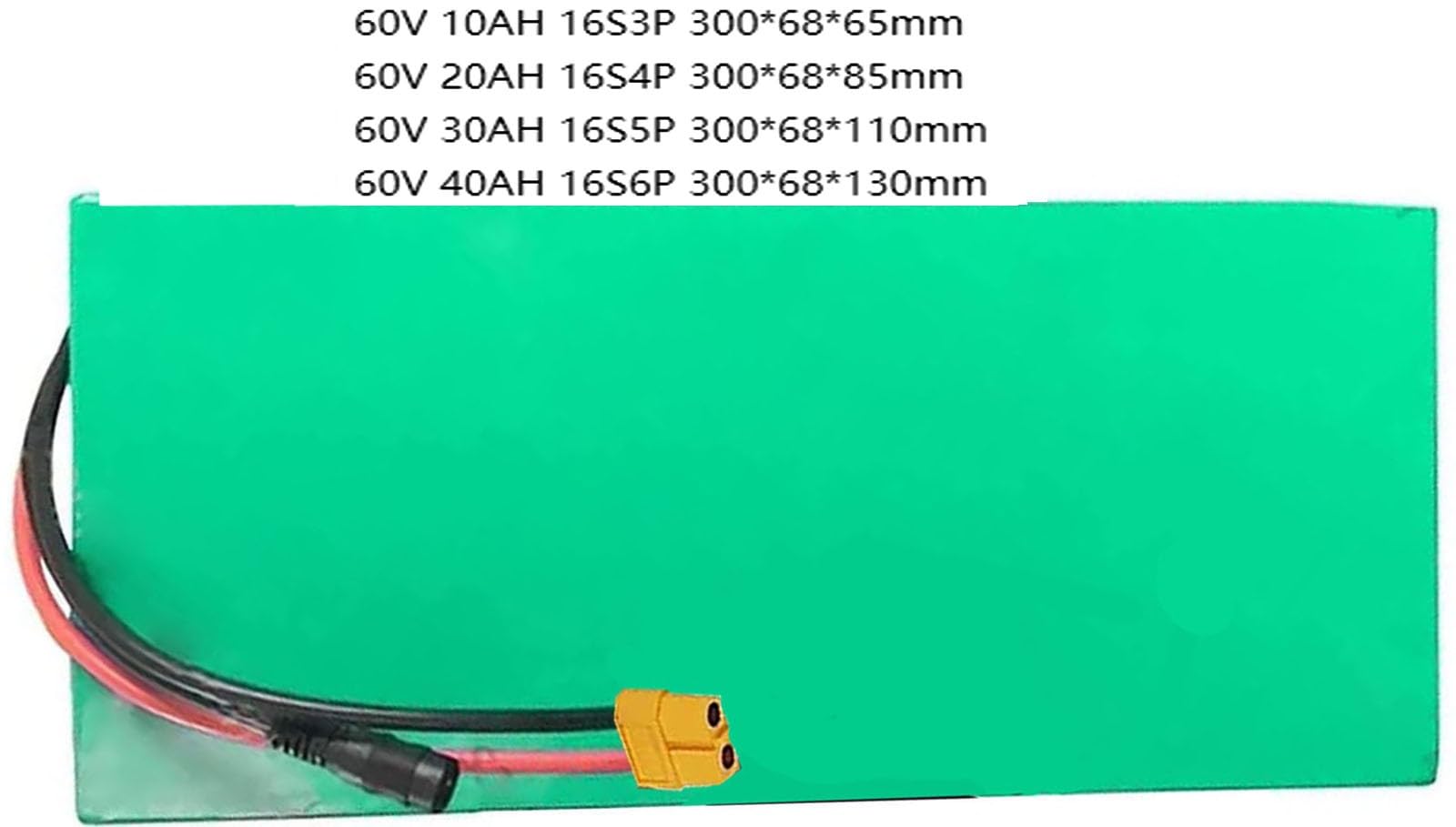 60V 10AH 20Ah 30Ah 40Ah Batería Bicicleta eléctrica PVC Impermeable Batería De Alta Potencia 60V 40AH Ebike Batería para 200w 350W 500w 800W 1000w Motor con Cargador