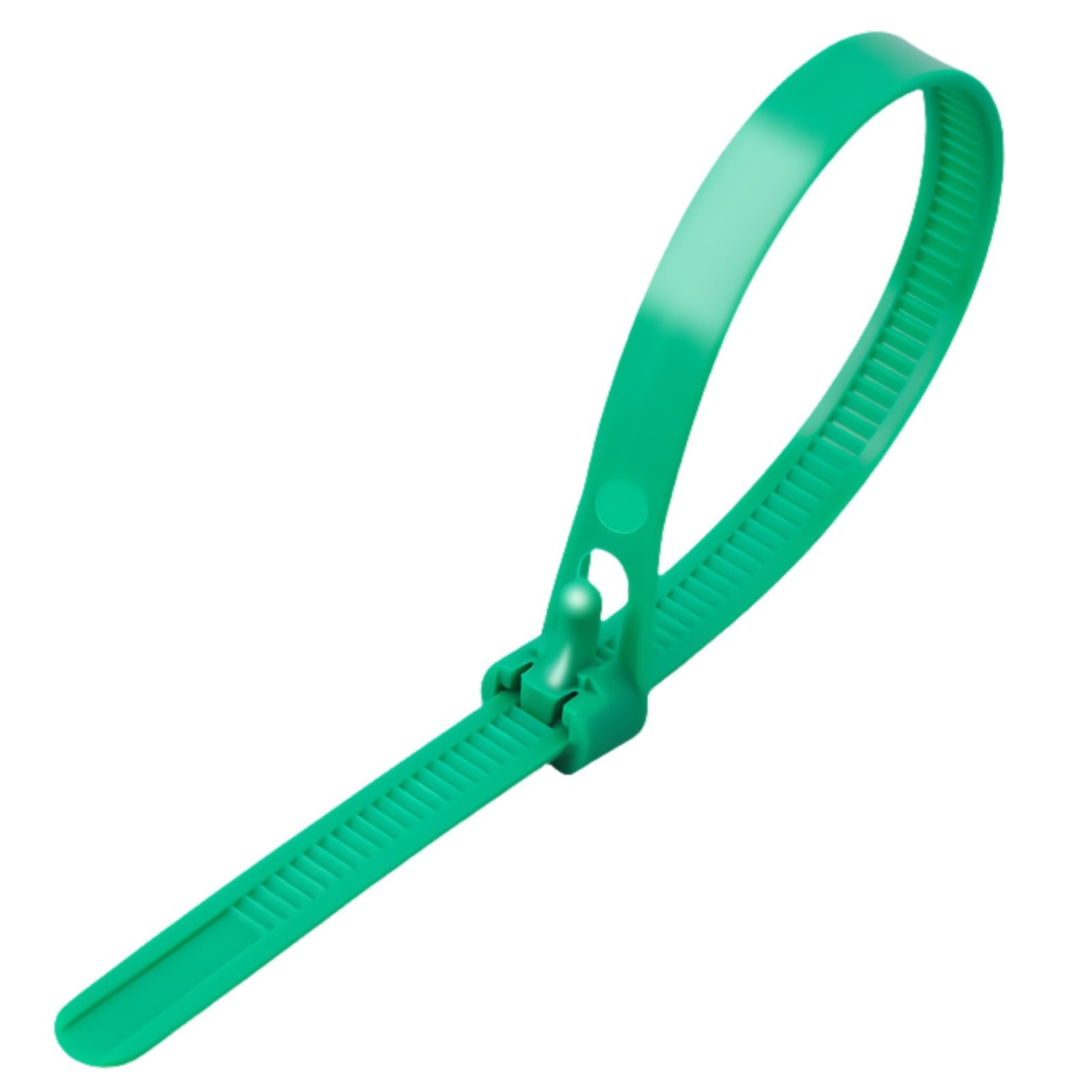 Reusable Zip Ties Nylon 100 PCS (Green, 24inch)