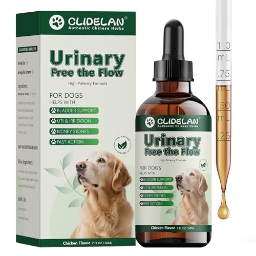 Bladder & Kidney Stones Dissolver for Dogs – Helps with Stone and Crystals Fragment Flush & Prevention – Natural Dog UTI Treatment, Herbal Vet-Formulated, Dog Urinary Tract Infection Treatment