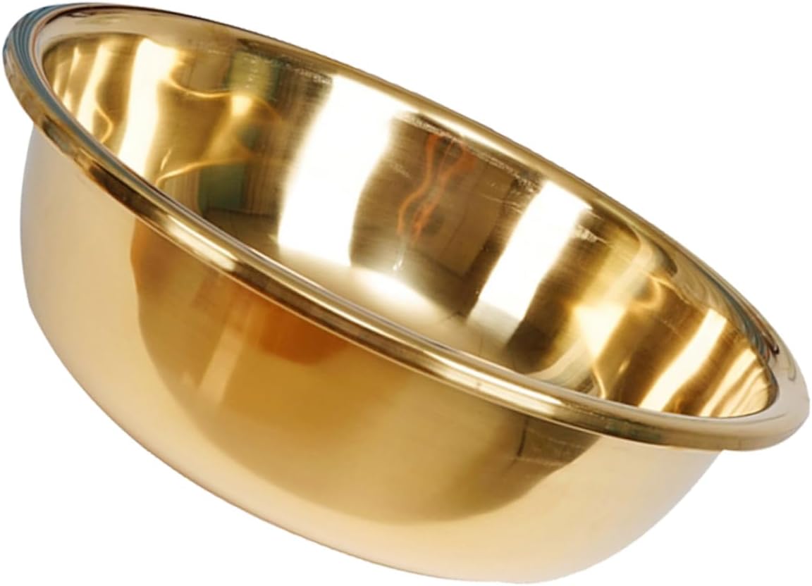 Stainless Steel Salad Bowl Large Kitchen Basin for Vegetable Cleaner Fruit Mixing Bowl