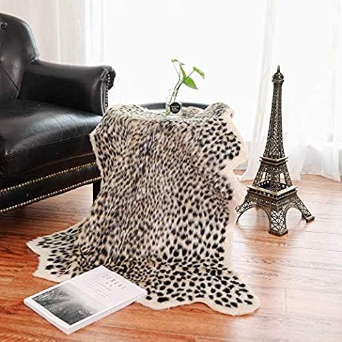 Miniatura 3 de Alfombra con estampado de leopardo, piel de vaca sintética, alfombra de piel de guepardo con estampado de animales, alfombra para oficina en casa,