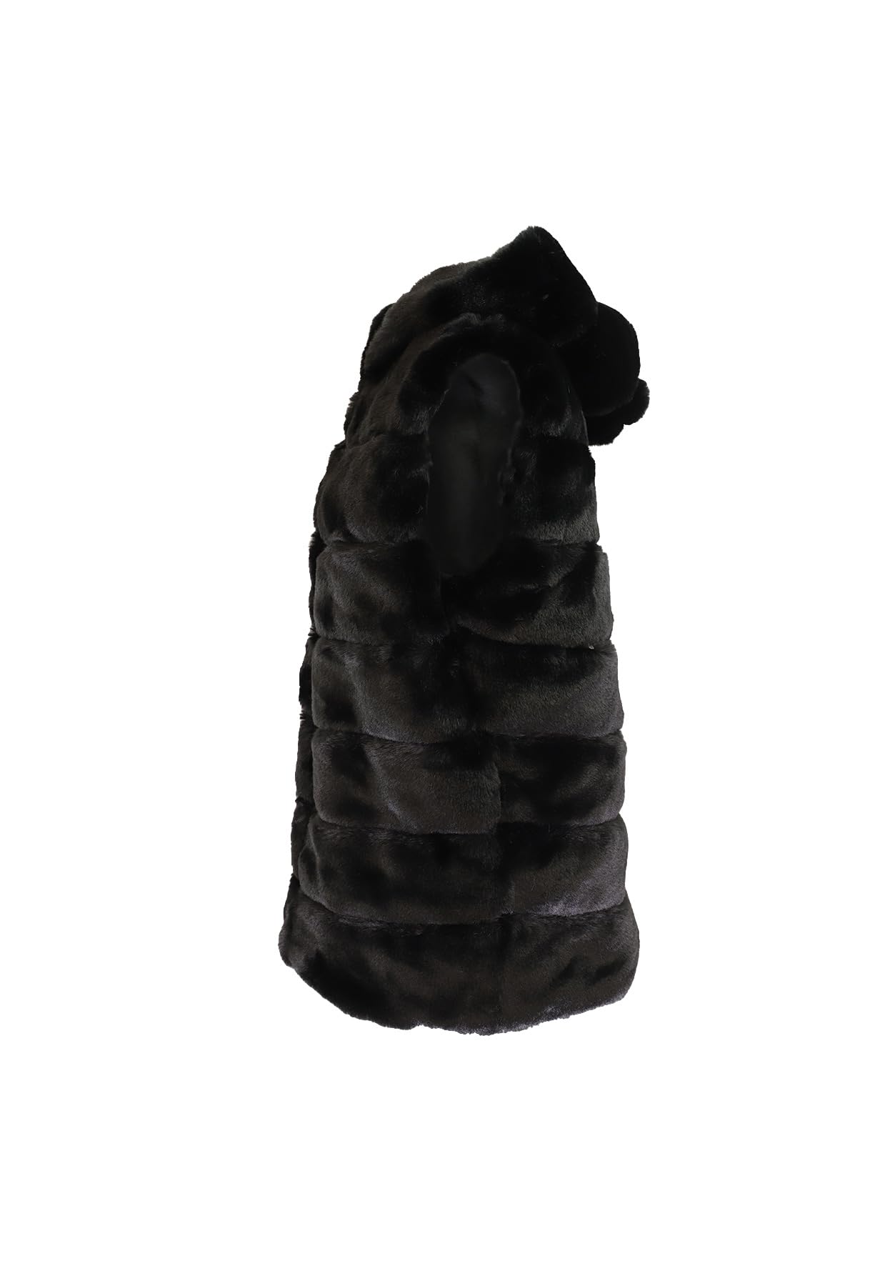 QUEEN HELENA Gilet d'Hiver en Fausse Fourrure pour Femme PLC-02
