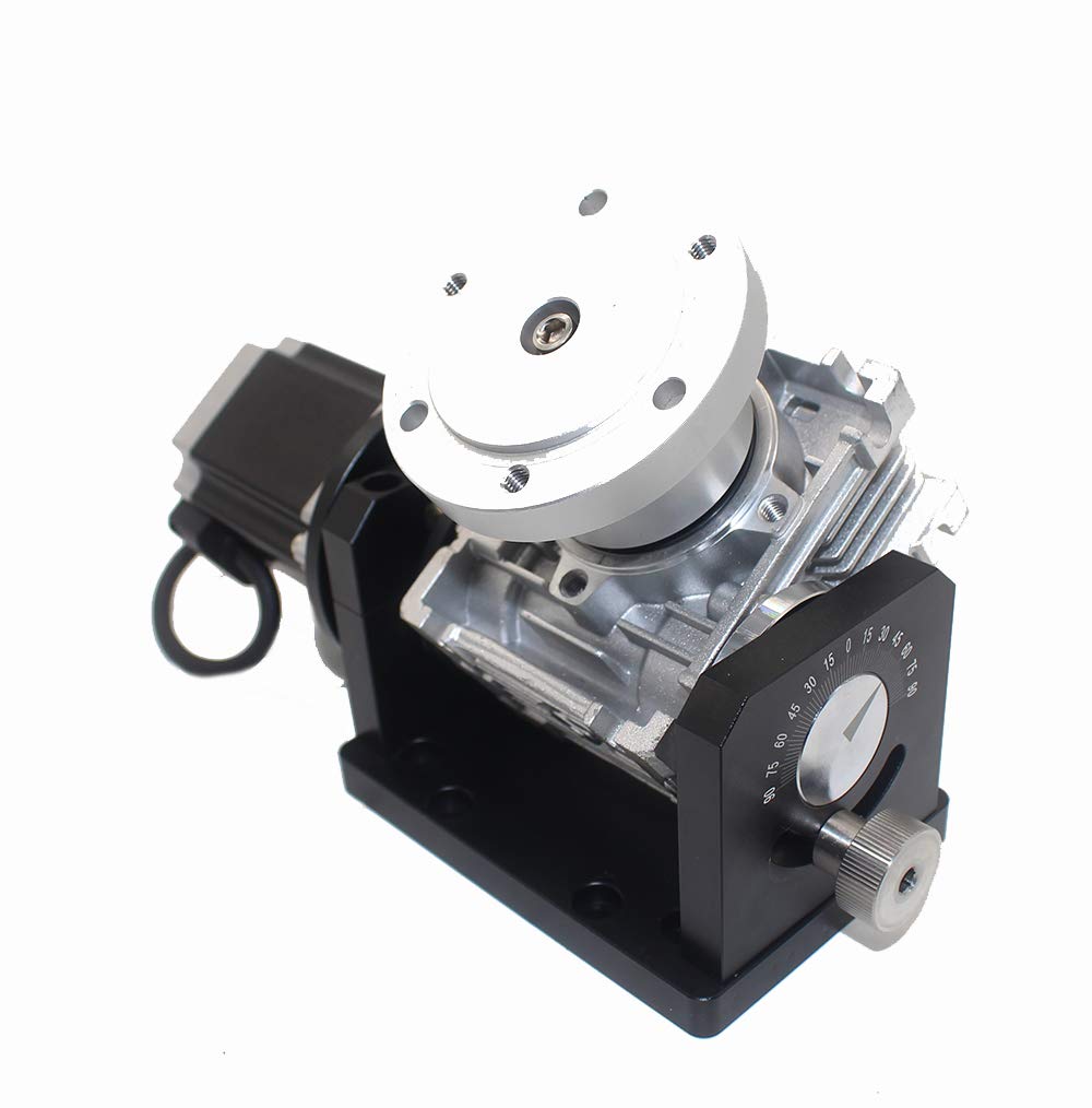 T-king 300MM Electric 360 Degree Rotary Workbench Rotating Platform for Marking Machine Engraving Machine (silver)