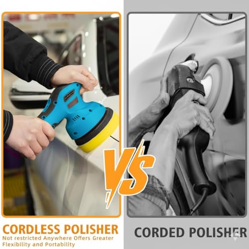 Image of STARQ Cordless Polisher Polishing Machine for Car , 12V Cordless, 8 Speed Setting, Variable Speed Control, 2800-5800 RPM, 3500mAh Rechargeable 2 Batteries, Car Polish Machine