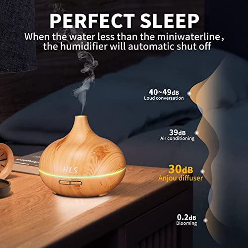 Aroma Diffuser For Essential Oil Large Room Diffusers Set With 10 Essential Oils,Ultrasonic 550Ml Aromatherapy Diffuser With Essential Oil, Bedroom Vaporizer Cool Mist Humidifier For Home Office #TOP2