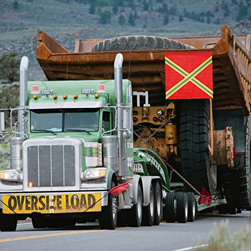 Bandeiras de segurança para caminhão com laço de arame, 6 peças, bandeiras de advertência de malha 4