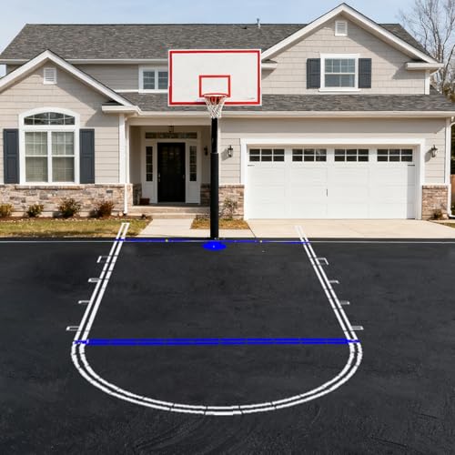 Reusable Basketball Court Stencil Kit for Concrete, Basketball Court Marking