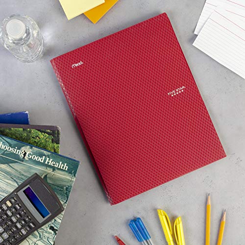 Five-Star-2-Pocket-Folder-Stay-Put-Folder-Plastic-Colored-Folders-with-Pockets-Prong-Fasteners-for-3-Ring-Binders-For-Home-School-Supplies-Home-Office-11-x-8-12-Red-72109