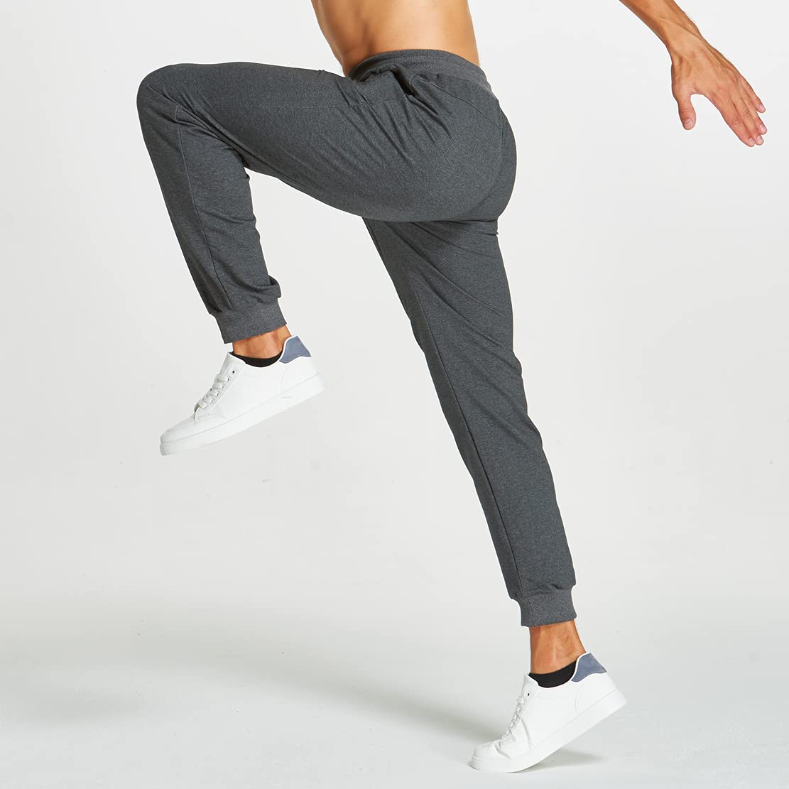 ZOXOZ Pantaloni Sportivi Uomo Cotone con Elastico in Vita con Tasche Zip