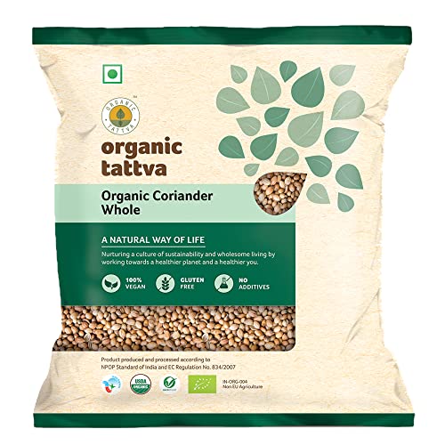 Organic Tattva Coriander Whole Seeds Cilantro, 70g