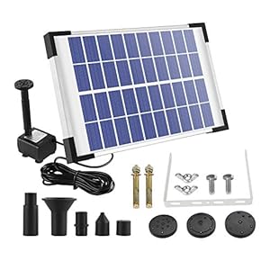 everfarel 5W Solar Vijverpomp met Zonnerpaneel Waterpomp Solar Drijvende Fonteinpomp voor Tuin Vogelbad Vijver 1500/1000…