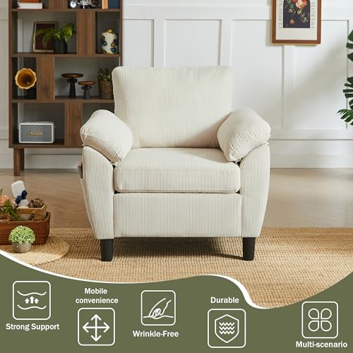 Image of 3 Pieces Sofa Set for Living Room with Sofa, Storage Ottoman and Single Chair