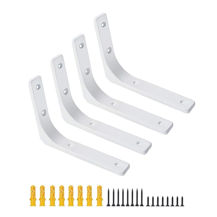 Buy Barley Ears Shelf Brackets 6 x 8 Inch, Heavy Duty Black Metal