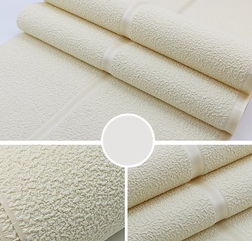 Papier peint non tissé à rayures horizontales en daim beige