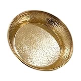 HEMOTON Bandeja Decorativa De Cobre Para Ofrendas Multifunción Plato Budista Para Sacrificios Familiares y Ceremonias Religiosas Diseño Artesanal Acabado Dorado Para Decoración Hogar y Med
