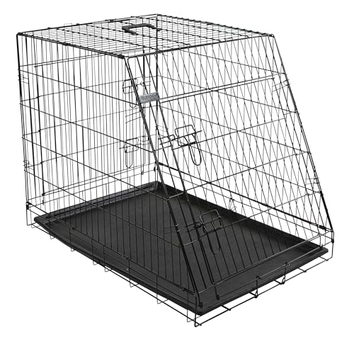 KERBL 81367 Cage de Transport avec 3 Portes pour Chien Noir 76 x 54 x 64 cm