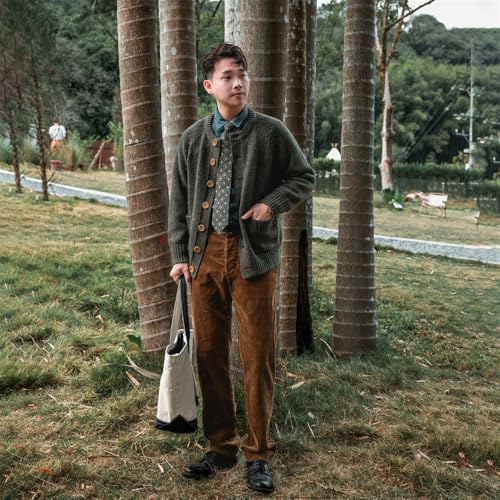 Red Tornado Highlander Crewneck Wool Cardigan4