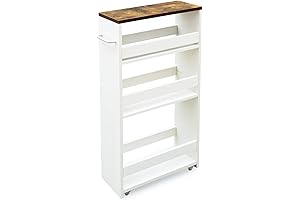 TEAMIX Slim Slide-Out 4-Tier Laundry Cart: The Ultimate Laundry Organizer for Compact Spaces