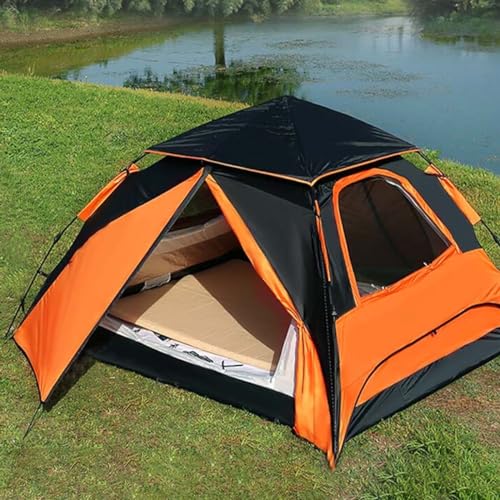 Carpa de camping ligera para 5-8 personas color naranja miniatura 1