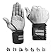 WOD Wear Elastic Wrist Wraps for Powerlifting, Strength Training, Bodybuilding, Cross Training, Olympic Weightlifting, Yoga Support - One Size Fits All (Gray Stripes)