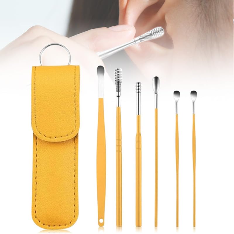 Upgraded Ear Wax Removal, 2024 New Professional Earwax Cleaner Remover Tool Set, Ear Cleaning Kit with PU Leather Case