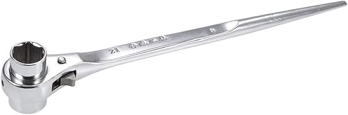 uxcell 0.827 x 0.866 in Andamio Hexagonal Podger Llave de trinquete Llave de trinquete Llave de trinquete Herramienta (tono plateado)